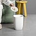 mingol Bathroom Trash Can, Small Garbage Can for Bedroom, Living Room, Kitchen, Slim Cute Plastic Waste Basket for Office, 7L, Matt White