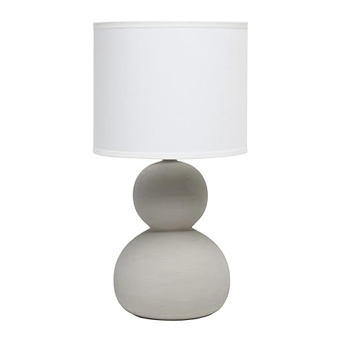 Simple Designs LT1116-TAU Stacked Stone Age Table Lamp, Taupe Gray