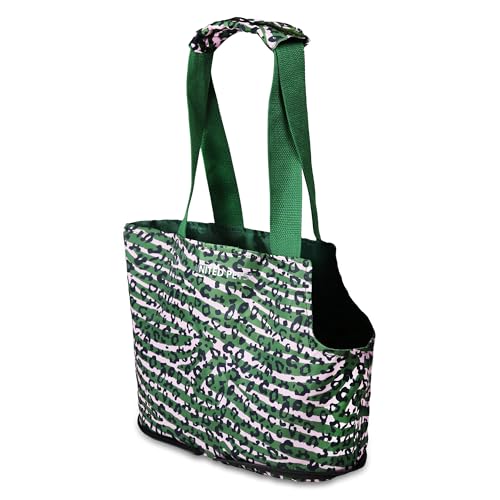 United Pets Lazy Dog Borsa Trasportino Per Cani Piccoli, Borsa per Piccoli Animali Domestici, Di Design, Leggera, Pieghevole, Camouflage Verde Rosa - 250 g