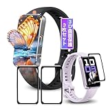 【3枚セット】対応 HUAWEI Band 10/Band 10 Aluminum Edition フィルム HUAWEI Band 10 用 保護フィルム 対応 Huawei スマートウォッチ 10 画面保護フィルム カバー ケース キズ修復機能 柔らかい PMMA素材採用 炭素繊維 3D曲面 高透過率 高感度タッチ 気泡防止 簡単貼り付け