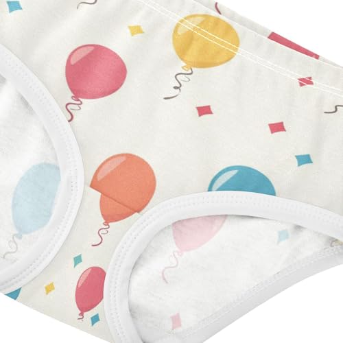 ZZKKO Colorful Balloon Girls Underwear Toddler Panties for Girls Comfort Brief Size 2-8T3