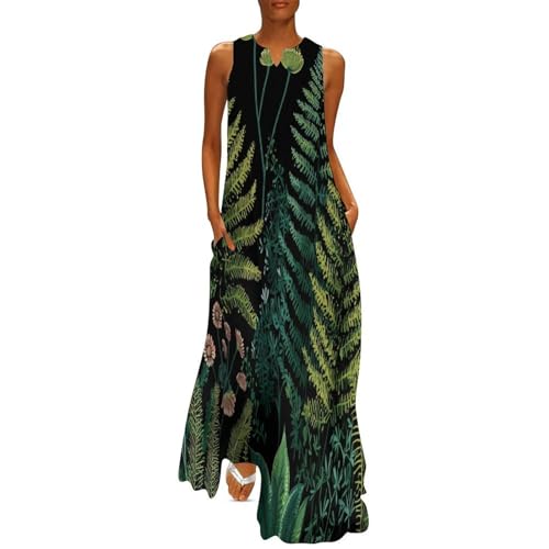 Robe longue femme bohème chic maxi dress imprimé vintage S au 5XL