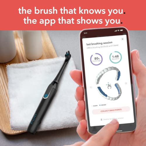 hum by Colgate Smart Rechargeable Electric Toothbrush Kit, Black