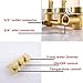 AYIVG Bathroom Thermostatic LED 16 Inch Ceiling Rainfall Shower System With 6 PCS Body Jets Mixer Set Brushed Gold