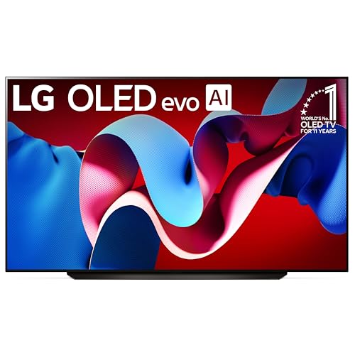 LG 83-Inch Class OLED evo C4 Series Smart TV 4K Processor Flat Screen with Magic Remote AI-Powered with Alexa Built-in (OLED83C4PUA, 2024)