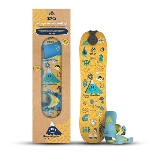 JONES – Kid’s Happy Mountain Package, Kids Beginner Snowboard Set with...