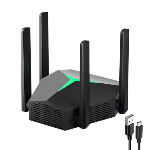 5G Ripetitore WiFi Extender Potente1200Mbps,4 Antenna, Dual Band 2.4G / 5G Amplificatore wifi,2 Porte LAN,Estensore Wi Fi per Casa e Ufficio,con Video Tutorial,Installazione Facile (EX004)