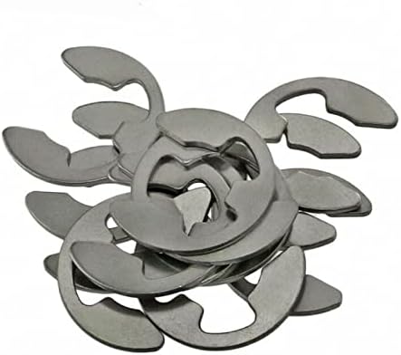 1.2/1.5/2/2.5/3/3.5/4/5/6/7/8/9/10/12mm 304 Stainless Steel/Black Carbon Steel E Clip Circlip Retaining Ring Washer 50 pcs/bag (Inner Diameter: 12mm, Number of Pcs: Black carbon steel)
