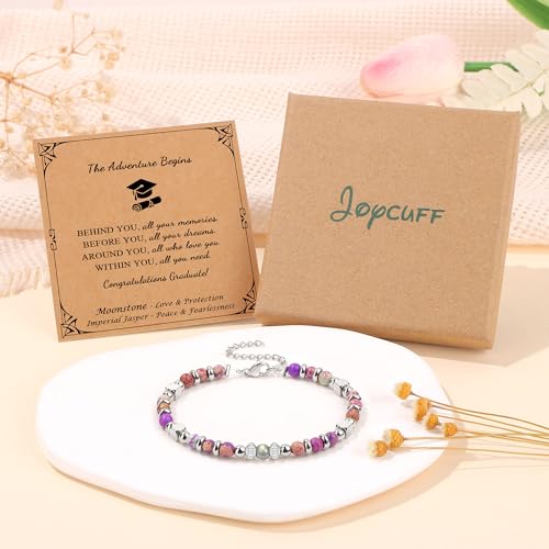 Image of JoycuFF ๐๐ถ๐ณ๐๐ ๐ณ๐ผ๐ฟ ๐ช๐ผ๐บ๐ฒ๐ป ๐ ๐ผ๐ผ๐ป๐๐๐ผ๐ป๐ฒ ๐๐ฟ๐ฎ๐ฐ๐ฒ๐น๐ฒ๐ Amazonite Colorful Imperial Jasper Stainless Steel Beads Bracelets, Graduation Christmas Valentines Mothers Day Birthday Gifts