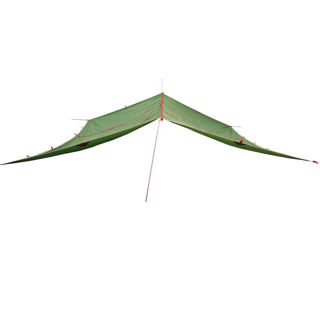 Lona de camping Tarp 420 x 440 cm de tejido Oxford resistente 210D para exteriores, incluye bolsa de transporte, para senderismo, excursiones y accesorios de camping