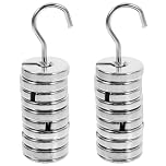 NIYANGLE 2 Sets Lab Slotted Weights Set with Hanger 100-500g Metal Small Heavy Slotted Mass Weights for Precise Balancing in Laboratory Experiment Jewelry Crafts Making