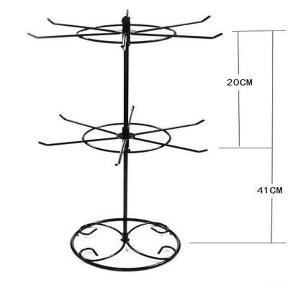 Espositore girevole in metallo con 16 ganci, a forma di albero per gioielli