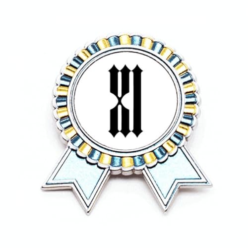 Broche romaine onze noir M métal accessoire veste