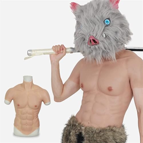 Faux muscles réalistes en silicone marron de taille S pour homme