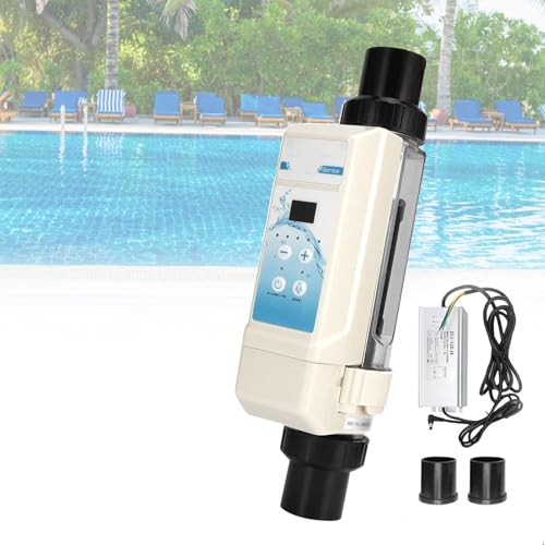 Ofyphth Clorador De Agua Salada, Electrolizador De Cloro De CloracióN Salina, InstalacióN RáPida, para Piscinas, Clorinador De Agua Salada. EC12