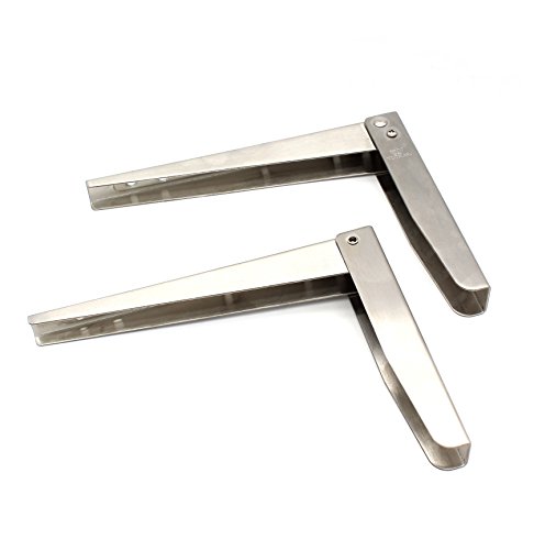 Castuvy Heavy-Duty Stainless Steel Wall-Mounted Folding Rack Bracket, Set Of 2 #TOP4