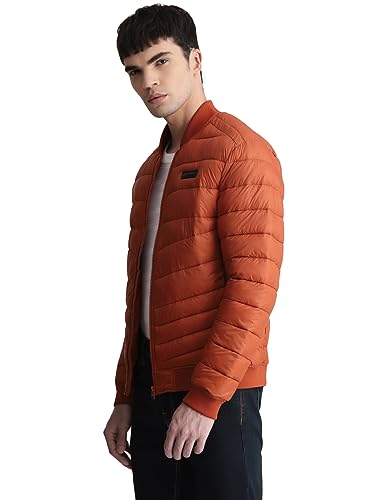 Image of JACK & JONES Solid Nylon Casual Puffer Jacket | Winter Stylish Bomber Jacket For Men | Casual Jacket For Men