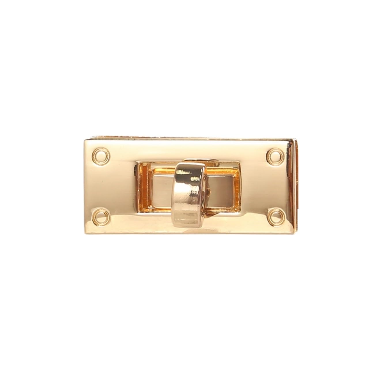 PVUVTNAHW 10PCS 3.5CM Metal Rectangle Turn Lock Twist Clasp For Leather Craft Handbag Shoulder Bag Purse DIY(Lightgold)