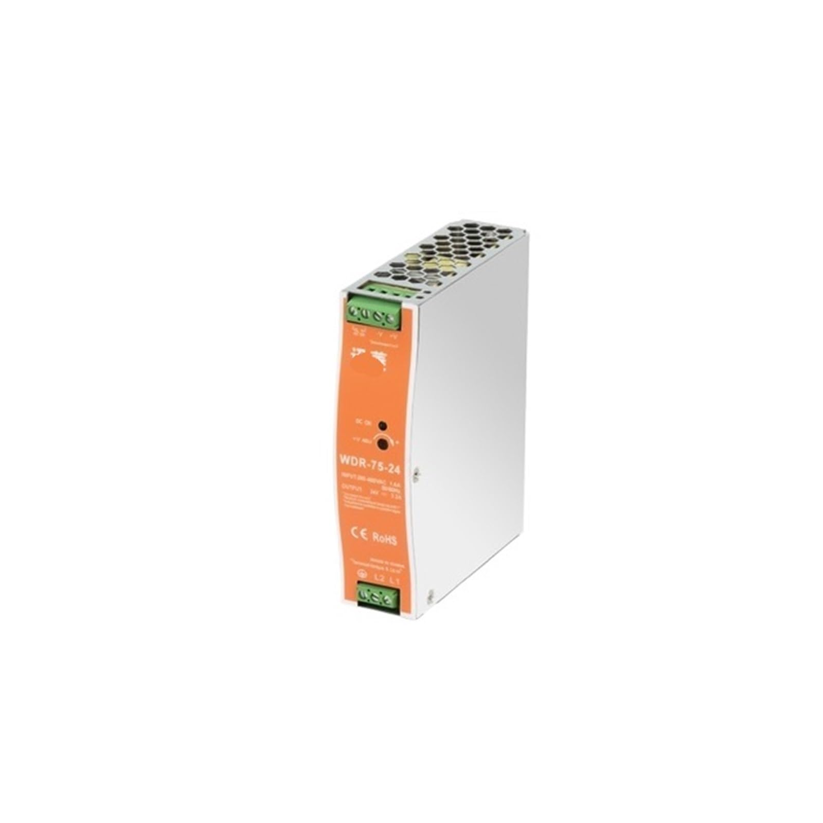 PWANUIGTE WDR-75W/120W/150W/240W Switching Power Supply 220V to 24V Rail Type 12V48V DC Voltage stabilizing EDR Transformer(WDR-75W-24V 3.2A)