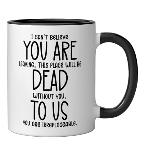 Taza de cerámica 11 oz Coworker Leaving Black/White miniatura 2