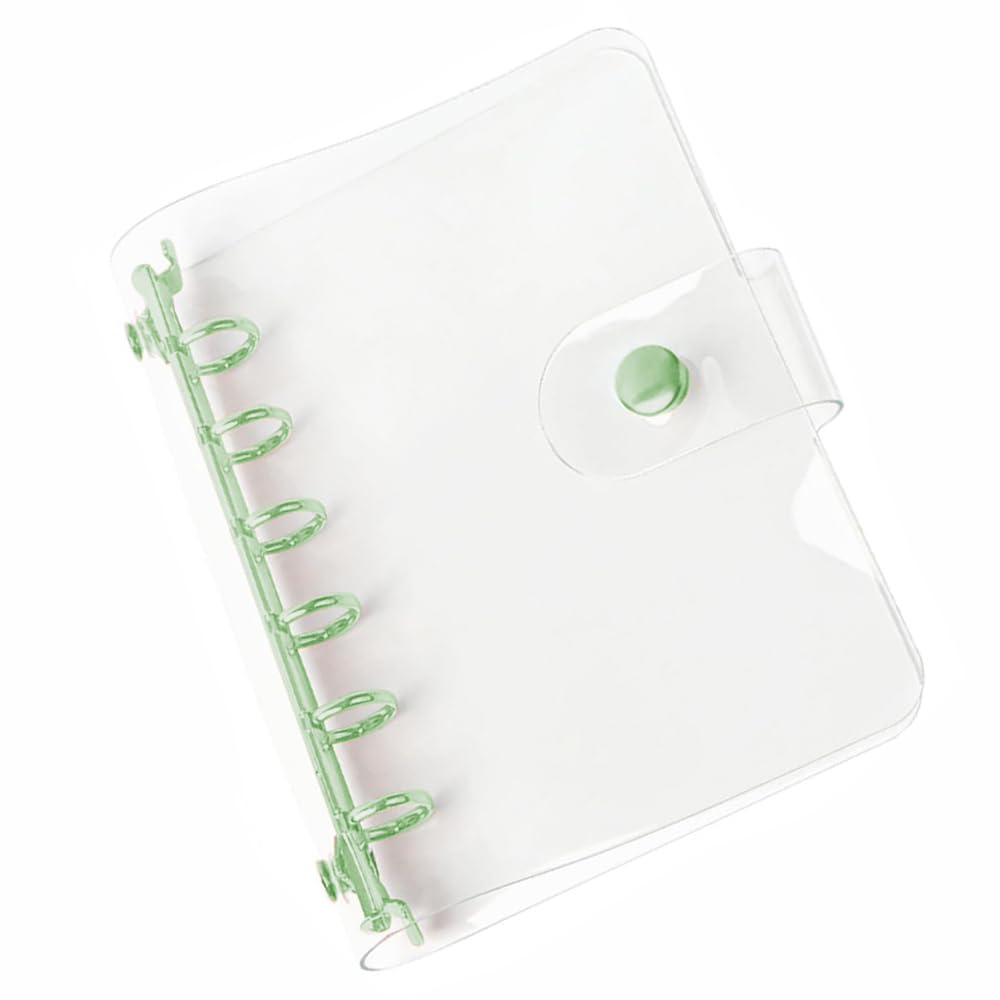 A7 Clear PVC 6-Hole Binder Covers, Refillable Waterproof Dustproof Design for Students and Meeting Notebooks