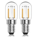 Morotty E14 Led Fridge Light Bulb Warm White 2700K, Can Replace 10W-15W Halogen, T22 Pygmy Bulb Led SES Refrigerator Bulb 230V, for Fridge Bulbs, Sewing Machine Bulbs, Cooker Hood，Night Light，2 Pack