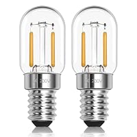 LED Glühbirne E14 Warmweiss 1W 230V, Glühbirne Kühlschrank Led T22 E14 Warmweiß 2700K, Ersatz 10W-15W Halogenlampe, Nicht Dimmbar, für Nachtlicht, Salzlampe, Kronleuchter, Nähmaschine, 2er-Set