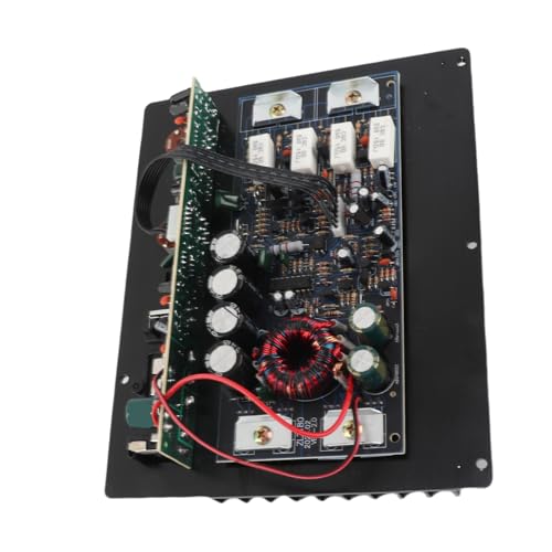 Amplificateur audio de voiture 12V 1000W en métal noir avec dissipation thermique