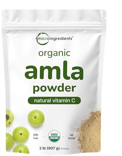 Micro Ingredients Organic Amla Powder (Amalaki) | 32oz, India Origin Gooseberry Powder | Rich in Vitamin C, Antioxidants, Supports Immune, Digestive & Skin Health, Non-GMO, Vegan & Keto Friendly