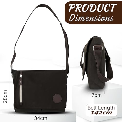 Image of Storite Sling Cross Body Travel Office Business Satchel Messenger One Side Shoulder Bag for Men & Women