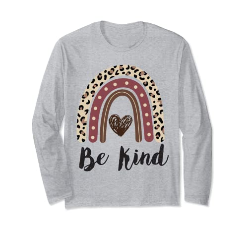 Indossiamo arancione per Unity Day Leopard Rainbow Be Kind Maglia a Manica