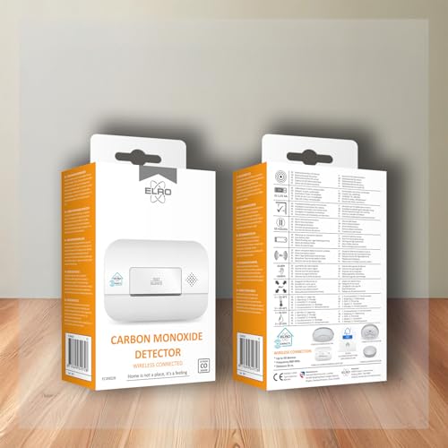 ELRO FC4902R | Drahtlos Verknüpfbarer Kohlenmonoxidmelder | 10 Jahre Sensor | Entspricht der europäischen Norm EN50291 | Weiß | 1 Stück