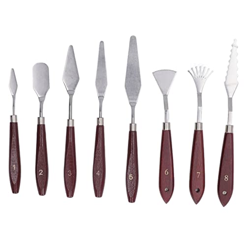 Set di coltelli da tavolozza set professionale dipinto a lama sottile di mixing spatola in acciaio inossidabile per pittori d'arte