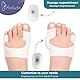 HALUTO Zehenspreizer für Hallux und kleinen Zeh - 2 Stk - Zehentrenner mit Massageeinsatz - Ballenzehen Korrektur mit Magnet - Hammerzehen Korrektur - Zehenstrecker - Toe Separator - Toe Spacer