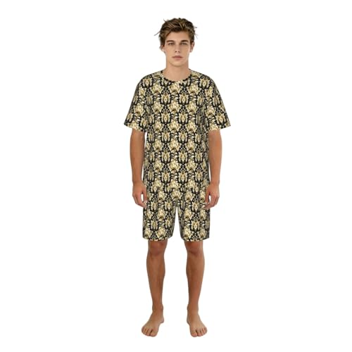 Pyjama de détente homme imprimé damassé pour week-end cocooning