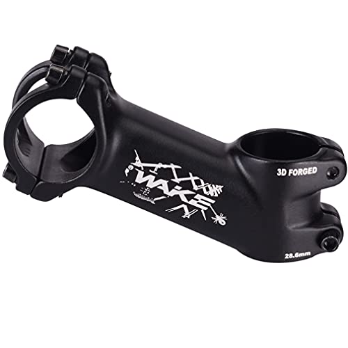 MTB Stem 31.8 Stem 90mm 25 Degree Wake Mountain Bike Stem Short Handlebar Stem for Most Bicycle, Road Bike, MTN, BMX, Fixie Gear, Cycling (Aluminum Alloy, Black)