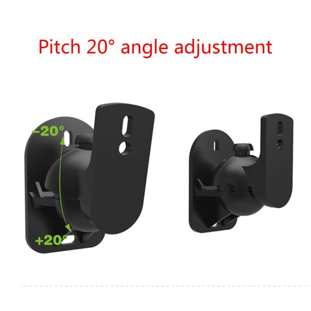 1 juego de soporte universal para altavoz satélite de montaje en pared, abrazadera de soporte de techo con rotación ajustable y ángulo de inclinación para (D 1)