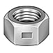 1"-8 Grade A Zinc Plated Finish Steel Lock Nut, 10 pk.