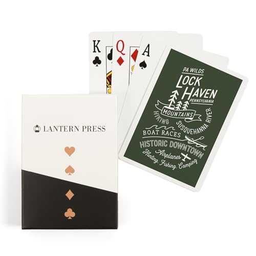 Lantern Press Lock Haven Pennsylvania Baraja Poker 52 Cartas