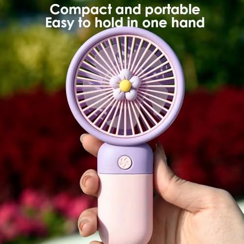 Image of BETSU Portable Rechargeable Mini Fan (Pack of 2) | 400mAh USB Handheld Small Fan, 3 Speed Modes | Silent Personal Pocket Cooling Fan Value Pack for Travel, Office Desk, Makeup, Kitchen (Multicolor)