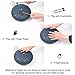 Rain Drum for Outside Garden,Steel Tongue Drum 12 Inches 15 Notes Musical Instruments, Handpan Drum Percussion Instrument, with Soft Bag, Music Book, 2 Mallets, for Meditation or Yoga(Navy Blue)