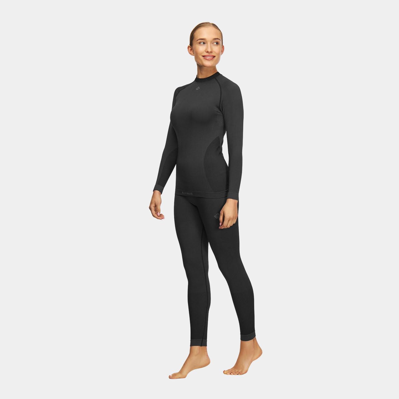 Alpinus - Thermounterwäsche Damen Set Moelv, Funktionsunterwäsche Schnelltrocknend, Thermo Unterwäsche Nahtlos, Thermowäsche, Funktionswäsche, Thermal Underwear