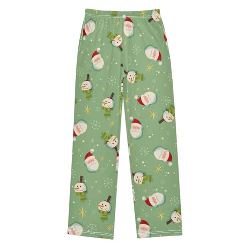 Boys' Pants Christmas Snowman Santa Claus Long Bottoms Jogger Pants Elastic Waist Trousers with Pockets S-XL
