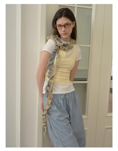 Knitted Skinny Scarf for Women Y2k Thin Scarf Grunge Scarf Streetwear Alt Emo Aesthetic Accessories3