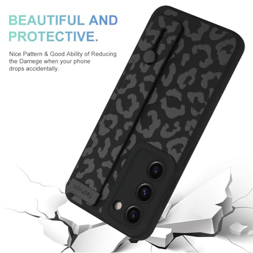 Image of Compatible with Samsung Galaxy S23 Plus Case with Strap Wrist Black