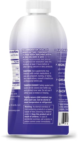 Nature's Way Wellesse Liquid Iron, Fast Absorbing, 16 Fluid Ounces, Natural Berry Flavor #TOP5