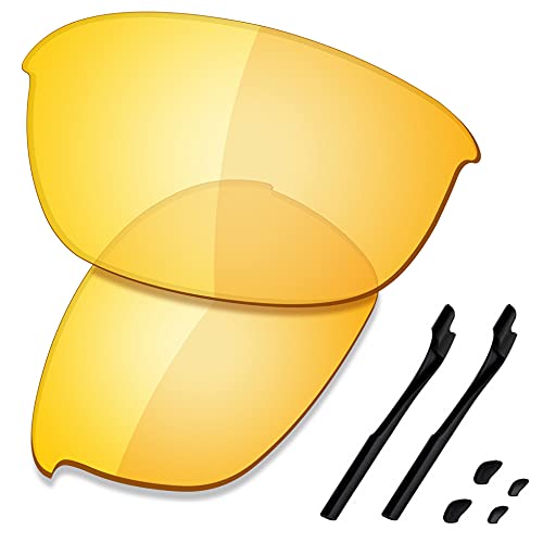 Image of SAUCER Premium Replacement Lenses & Rubber Kits for Oakley Half Jacket 2.0 OO9144 | Half Jacket 2.0 Low Bridge Fit OO9153 | UV400 Protection, Anti-Scratch Sunglasses High Defense - HD Yellow