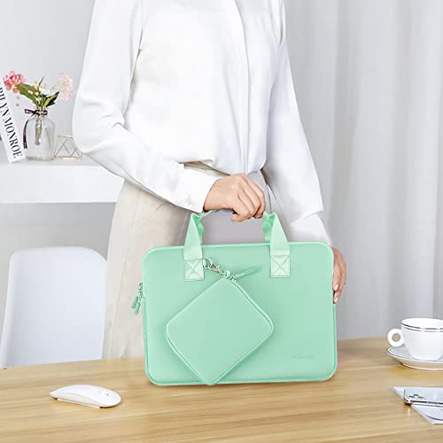 Image of Hseok Laptop Sleeve 13.3-14 inch Case with Small Pouch, Neoprene Computer Bag Compatible with MacBook Neo /Pro 14 M5 /M4 /M3 /M2 /M1, Mac Air /Pro 13.3, XPS 14 and Most 13-14 inch Notebooks,G02R02