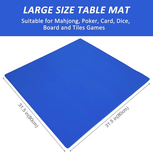 Set de fichas de Mahjong americano con tapete azul miniatura 7