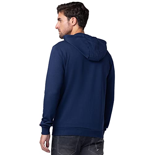 Image of Being Human Men's Solid Cotton Blend Long Sleeve Soft Hoody